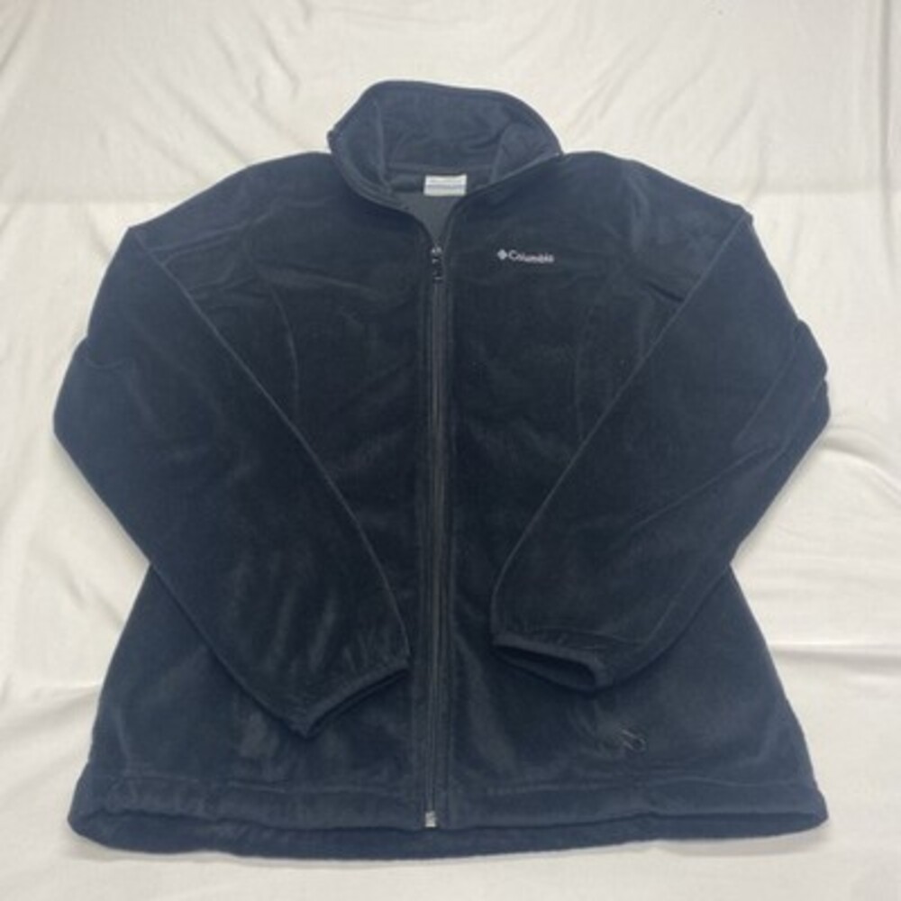 Columbia Black Full Zip Fleece Jacket! Size Medium! Super warm!